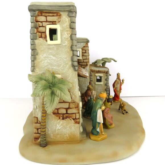 Fontanini Lighted Ceramic Nativity Scene Roman Inc 2004 #50404 Christmas Display - Picture 6 of 16